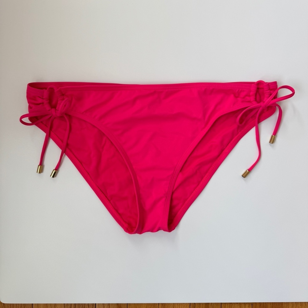 La Blanca Pink Island Goddess Loop Side Tie Hipster Swim Bottom Women's Size 14 - Picture 2 of 8